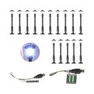 15 Peças De Lâmpadas LED Para Iluminação De Rua, Compatíveis Com Blocos De Montar USB, MOC