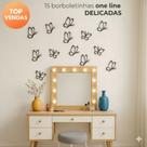 15 Recortes Borboleta MDF 3mm Preto - Minimalista & Moderno