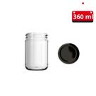 15 Un. Pote de vidro Andino 360 ml com tampa e lacre