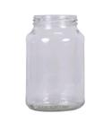 15 unidades de potes de vidro 600ml com tampa branca