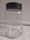 15 unidades de potes de vidro 600ml com tampa plástica