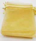 150 Saquinhos De Organza 13x18 Dourado Fita Cetim