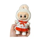 15cm Labubu Macacão Chapéu Criança Brinquedo Presente Outono Dopamina Roupa Acessórios Bonecas