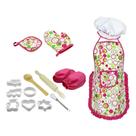 15pcs Chef Set Para Crianças Cozinha Cozinhar E Cozinhar Kits Dress Up Role Play Brinquedos