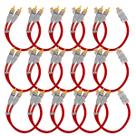 15x Cabo Y Prime Metal 5mm 2 Machos 1 Femea Vermelho RCA