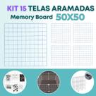 15x Tela Aramada 50x50cm Mural Criativo Fotos Inspirações Mood Board Organização