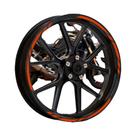 16 Adesivos Impermeáveis Para Rodas De Moto Com Listras De Corrida, Decalques De Vinil Para Aros De