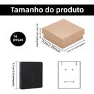 16 Peças De Caixas De Joias De Papelão Kraft, 2,75x2,75x1 Polegadas, Para Colar, Brinco, Anel,