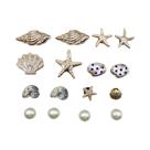 16 Peças De Enfeites Removíveis Para Sapatos Com Estrelas Do Mar E Conchas, Clips Multifuncionais