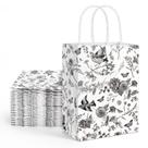 16 peças de sacos de presente de papel floral vintage 16x16x22 cm