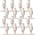 16 Peças - Distanciador Branco Para Corrediça Regulagem 25 A 35mm