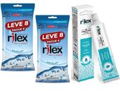 16 Preservativo Camisinha Rilex Lubrificado + gel lubrificante intimo tradicional 50g