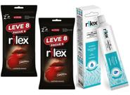 16 Preservativo Lubrificado Rilex Sensitive Extra Fino + gel lubrificante intimo 50g