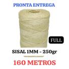 160M Fio Cordão Sisal Natural 1mm - Para Convites Lembranças Decoração Artesanatos