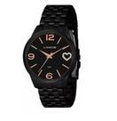 1655445 Relógio Lince Feminino Preto Aço Coração Strass Lrn4717l P2p