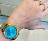 1742190 Pulseira Ouro 18k Com Laço Delicada Presente Dia Das Mães