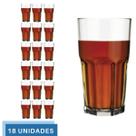 18 Copo Bristol Luxo Redondo Vidro Transparente 410ml Nadir