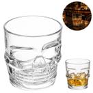 18 Copos de Vidro Caveira 300ml Resistentes Estilo Bar
