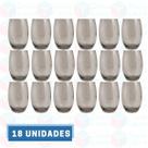 18 Copos Vidro Bellagio Redondo 450ml Grande Colorido Cinza