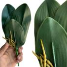 18 Hastes de Plantas Artificiais Folha de Orquídea Realista Flexível 26cm Decoração Casa e Comercio