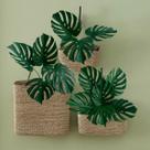 18 Hastes folhagem toque real silicone planta artificial realista decoração casa festa escritório - DE0624