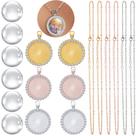 18 unidades de bandejas pendentes de strass OIIKI, 3 cores, 32,7 mm