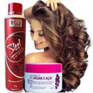 1ka Steel Shield Escova Progressiva Natural 1l + Creme Natural de Hidratação Maochi Hipernutrição