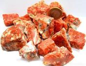 1kg Cascalho Calcita Laranja Pedra Bruto Pra Orgonite