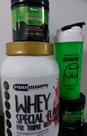 1kit 1 whey procops sabor morango 840g 2 creatina da growth 100g cd +1coqueteleira