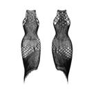 1PC Body Feminino Sexy Transparente de Rede Vazado com Alça Halter para Praia, Sem Calcinha, K298