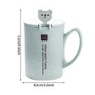 1pc caneca dos desenhos animados bonito café cereal café café da manhã copo de água com tampa com colher