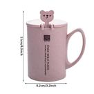 1pc caneca dos desenhos animados bonito café cereal café café da manhã copo de água com tampa com colher