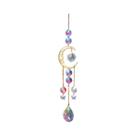 1pc,Crystal Chime Suncatcher,Home Quartos Varanda Sol E Lua Prisma Decor Pingente