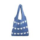1pc nova bolsa de malha feminina verão artesanal de lã de malha axilas bolsa de ombro amor