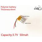 (1pc) Pilha Bateria 3,7v 50mah Fone Ouvido 4mmx12mmx15mm