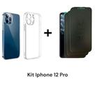 1UN Capa Capinha Anti Impacto + 3UN Películas Fosca Privacidade para Iphone 12 PRO 1UN Capa Capinha Anti Impacto + 3UN Películas Fosca Privacidade para Iphone 12 PRO