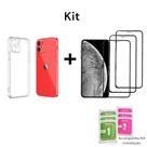 1UN Capinha Anti Impacto Transparente + 3UN Películas 3D De Vidro Iphone 11 / 12 / 13 / 14 / 15 / 16 1UN Capinha Anti Impacto Transparente + 3UN Películas 3D De Vidro Iphone 11 / 12 / 13 / 14 / 15 / 16