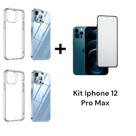 1UN Película Flexível 9D Fosca + 2UN Capinha Capa Anti Impacto Para Iphone 12 PRO MAX