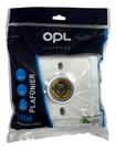 1un Plafon Soquete Porcelana Quadrado Opl Branco