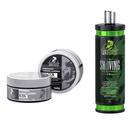 1UN Shaving Gel para Barbear Mentol 1L + 1UN Modelador Black 150g - LGN Barber