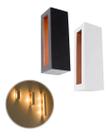 1x Arandela Led Efeito Decorativa Parede Teto 5w 15cm Preta 110V St154