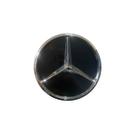 1x Calota centro de roda mercedes preto brilhante 74mm