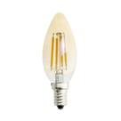 1x lâmpada led c35 4w e14 2700k filamento vela