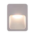 1x Luminária Balizador Fit Slim BRANCO Ip65 Led 2w Para Parede Escada Muro Caixa 4x2 P/ Area Externa E Interna St1337