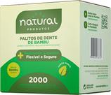 2.000 Palito De Dente Bambu Menta Embalado Sachê