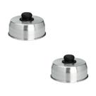 2 Abafadores De Hambúrguer Tampa Para Chapa Lanche/ Lanchonete