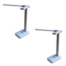 2 Abajur Luminária De Mesa Articulável 20 Leds Recarregável