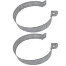 2 Abraçadeira 200mm 8 Pol. Duto Churrasqueira Galvanizada