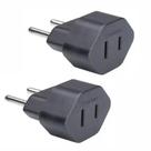 2 Adaptador 2 Pinos 10A Americano Chato P Redondo Margirius