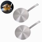 2 Adaptador 20cm fogão de indução grande inox alça removível placa chapa disco conversor difusor